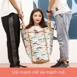 Túi Vải Bạt Đựng Đồ Siêu To Chống Ẩm Mốc, Chống Thấm Nước Có Khóa Kéo Tiện Dụng 7