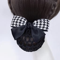 Kẹp búi tóc lưới nơ Dubochic 10cm kẹp tóc công sở chuyên nghiệp nữ 2