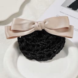 Kẹp búi tóc công sở Dubochic 10cm hình nơ lụa bóng mịn cao cấp 4