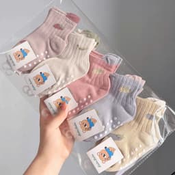 Set 10 Đôi Tất Sơ Sinh Cổ Cao Có Đệm Chống Trơn Trượt Cho Bé Trai, Bé Gái Từ 1-4 Tuổi ss68 9