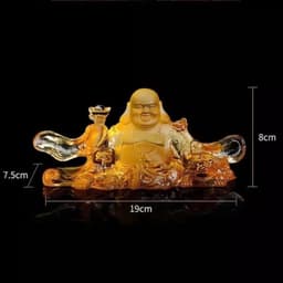 Tượng Phật Di Lặc Đá Lưu Ly Pha Lê Cao Cấp, tượng Phật để taplo xe ô tô, trang trí bàn làm việc 9