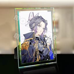 (Kèm ảnh) Khung kính in hình THANH GƯƠM DIỆT QUỶ KIMETSU NO YAIBA ver QUÂN PHỤC anime chibi trang trí để bàn 2 size 3
