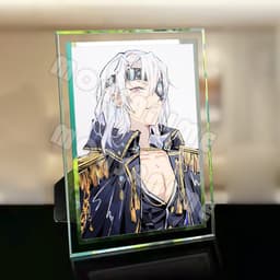 (Kèm ảnh) Khung kính in hình THANH GƯƠM DIỆT QUỶ KIMETSU NO YAIBA ver QUÂN PHỤC anime chibi trang trí để bàn 2 size 6