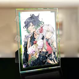 (Kèm ảnh) Khung kính in hình THANH GƯƠM DIỆT QUỶ KIMETSU NO YAIBA ver QUÂN PHỤC anime chibi trang trí để bàn 2 size 9