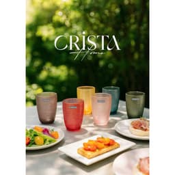 Bộ 6 cốc thủy tinh CRISTA vân lưới dập nổi 420ml – Mix 6 màu cao cấp .Set 6 ly thủy tinh CRISTA 420ml vân lưới dập nổi 5
