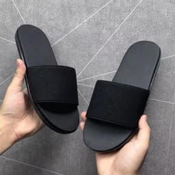 Dép nam quai da PU cao cấp, LOGO LUXURY, quai khâu - đế bằng 2 lớp êm chân 2