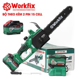[MẪU MỚI 2026] Cưa xích dùng pin WORKFIX WF-CS0801BL, Tốc độ khủng 46000v/p, Không chổi than, Tra nhớt tự động 9