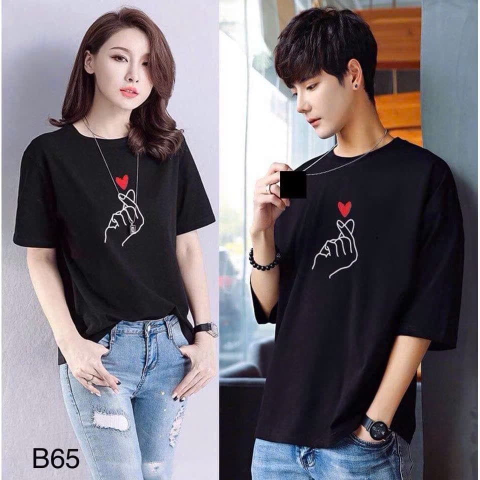 Áo thun I LOVE YOU unisex nam nữ, chất cotton 100%