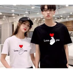 Áo thun I LOVE YOU unisex nam nữ, chất cotton 100% 4