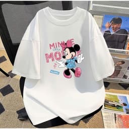 Áo thun IN HÌNH CHUỘT MICKEY unisex nam nữ, chất cotton 100% 1