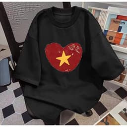 Áo thun in hình TRÁI TIM VIỆT NAM unisex nam nữ, chất cotton 100% 3