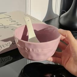 Set 4 Bát Kèm 4 Thìa LIFE Màu Pastel Xinh Xỉu 6