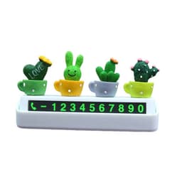 Bảng số điện thoại để trên ô tô kèm chậu xương rồng xinh xắn trang trí taplo xe hơi 7