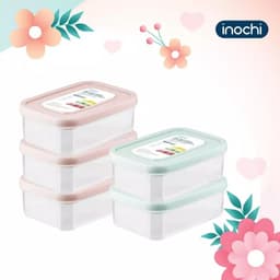 Bộ 3 hộp Nhựa Đựng Thực Phẩm Chữ Nhật Inochi | Trong Suốt Kín Khí, Chịu Nhiệt, An Toàn Sức Khỏe 3