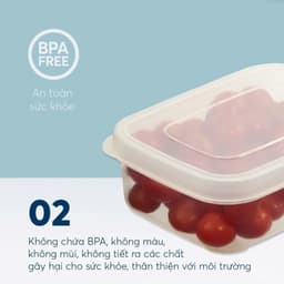 Bộ 3 hộp Nhựa Đựng Thực Phẩm Chữ Nhật Inochi | Trong Suốt Kín Khí, Chịu Nhiệt, An Toàn Sức Khỏe 7