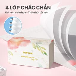 Thùng giấy ăn rút Sương Mai Topgia 460 tờ dập vân 4D, thùng 10/20 bịch - Tạp hoá Gemgem 5