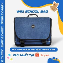Balo Đi Học Cho Bé  Simple Carry Wiki School Bag Hình Chữ Nhật, Có Dây Đeo Phản Quang 2