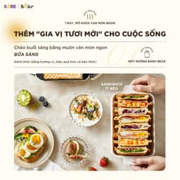 Máy Nướng Bánh Mì Sandwich BEAR  SMA-5H07F55, Công Suất 610w - 2 Khay Chống Dính, Dễ vệ Sinh. Hàng Chính Hãng 9