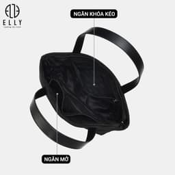[Tặng hộp 20.10] Túi xách nữ ELLY EL363 vải oxford chần trám túi công sở đựng laptop ipad thời trang 4