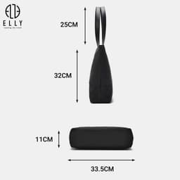 [Tặng hộp 20.10] Túi xách nữ ELLY EL363 vải oxford chần trám túi công sở đựng laptop ipad thời trang 2