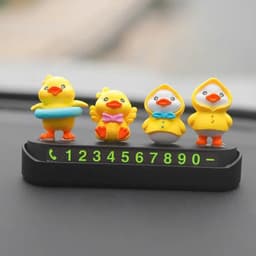 Bảng số điện thoại để taplo xe ô tô cao cáp gắn vịt vàng dễ thương trang trí nội thất ô tô 5
