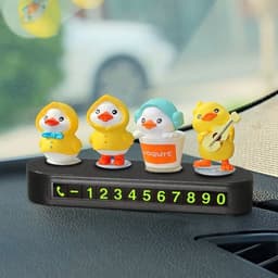 Bảng số điện thoại để taplo xe ô tô cao cáp gắn vịt vàng dễ thương trang trí nội thất ô tô 7