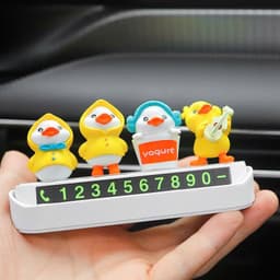 Bảng số điện thoại để taplo xe ô tô cao cáp gắn vịt vàng dễ thương trang trí nội thất ô tô 8