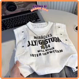 (8–27kg) Áo Tanktop 100% Cotton Hình IN 1964 | Cool Ngầu, Siêu Thoáng, Năng Động Cho Bé Yêu 1