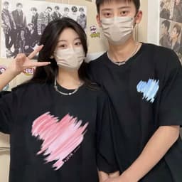 Áo cặp trái tim unisex nam nữ, chất cotton 100% 5