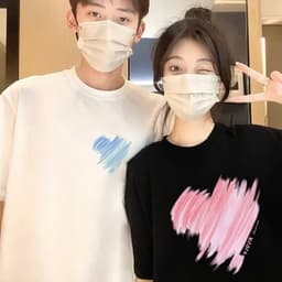 Áo cặp trái tim unisex nam nữ, chất cotton 100% 4