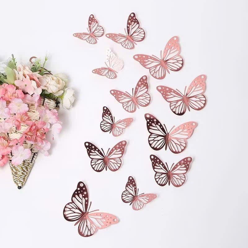 🦋 Set 60 Bướm 3D Trang Trí Tường – Sticker Bướm Dán Tường Đẹp, Sang Trọng 🦋