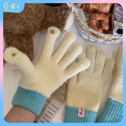 Găng tay len Cashmere ( oder ) phong cách Hàn Quốc, găng tay ngón ấm cho mùa đông 5