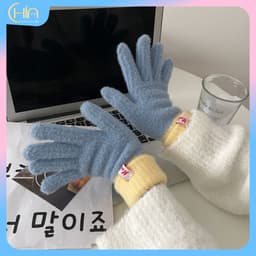 Găng tay len Cashmere ( oder ) phong cách Hàn Quốc, găng tay ngón ấm cho mùa đông 9