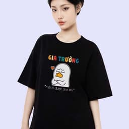 Áo thun slogan GIA TRƯỞNG MỚI LO ĐƯỢC CHO EM – Câu nói hài hước meme, unisex nam nữ, chất cotton 100% 3