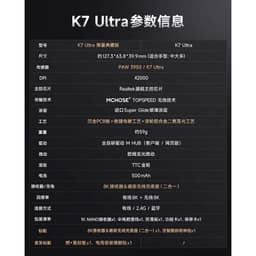 Chuột không dây Gaming Mchose K7 Ultra/ K7 V2 Ultra+ | PAW3950 Ultra | 8K Polling Rate Chính hãng 3