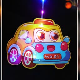 [Có đèn Led] Đèn Lồng Trung Thu Hottrend Lồng Đèn 2 mảnh Hình Dễ Thương kèm pin cúc áo pony thỏ xe 7