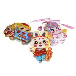 [Có đèn Led] Đèn Lồng Trung Thu Hottrend Lồng Đèn 2 mảnh Hình Dễ Thương kèm pin cúc áo pony thỏ xe 8
