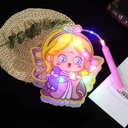 [Có đèn Led] Đèn Lồng Trung Thu Hottrend Lồng Đèn 2 mảnh Hình Dễ Thương kèm pin cúc áo pony thỏ xe 9