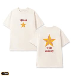 Áo thun Unisex Nam Nữ in hình NGÔI SAO VIỆT NAM, chất cotton 100% - BOONE - BNE00065 3