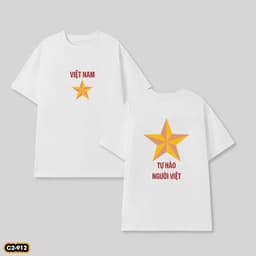 Áo thun Unisex Nam Nữ in hình NGÔI SAO VIỆT NAM, chất cotton 100% - BOONE - BNE00065 4