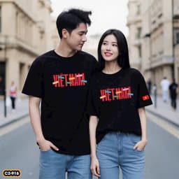 Áo thun chữ VIỆT NAM nhiều màu unisex nam nữ, chất cotton 100% 1