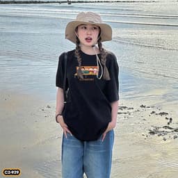 Áo thun tay lỡ Unisex nam nữ basic vải cotton co giãn 4 chiều form oversize Charit 1