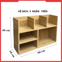 [MẪU MỚI Có Tấm Chắn] Kệ Sách Đa Năng 3 Ngăn Trên, Kệ Sách Để Bàn, Kệ Sách Trang Trí Bàn Làm Việc Đa Năng Lắp Ghép 5