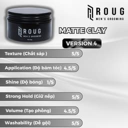 Sáp vuốt tóc nam Roug đen, Roug trắng, Sea Salt Spray, Mousse, Hair Spray chính hãng Men's Grooming 3