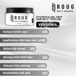 Sáp vuốt tóc nam Roug đen, Roug trắng, Sea Salt Spray, Mousse, Hair Spray chính hãng Men's Grooming 2