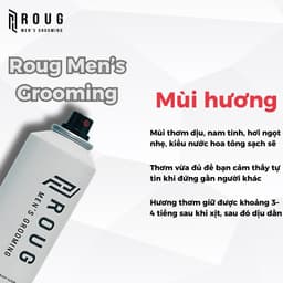Gôm xịt giữ nếp tóc Roug Hair Spray 250ml chính hãng Roug Men's Grooming tạo kiểu nam nữ 7
