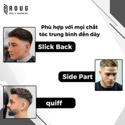 [COMBO] Sáp vuốt tóc Roug Matte Clay màu đen , Matt Clay trắng , Cream xám 90gr - Gôm xịt - Bột 9