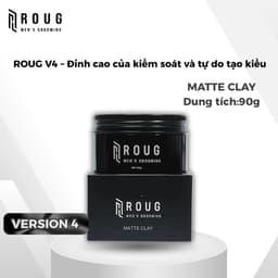 [COMBO] Sáp vuốt tóc Roug Matte Clay màu đen , Matt Clay trắng , Cream xám 90gr - Gôm xịt - Bột 3