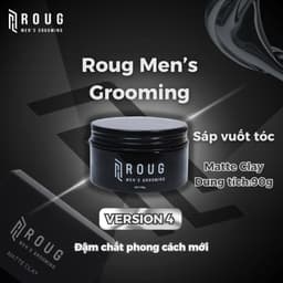 [COMBO] Sáp vuốt tóc Roug Matte Clay màu đen , Matt Clay trắng , Cream xám 90gr - Gôm xịt - Bột 2