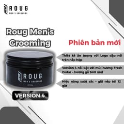 [COMBO] Sáp vuốt tóc Roug Matte Clay màu đen , Matt Clay trắng , Cream xám 90gr - Gôm xịt - Bột 4